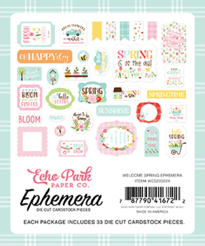 Echo Park Welcome Spring Ephemera (WES235024) (OUTLET)