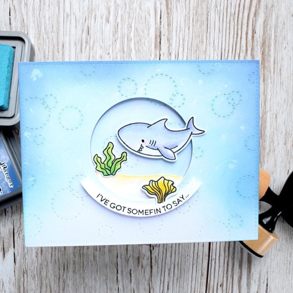 Heffy Doodle Stitched Bubble Background Dies (HFD0045) (OUTLET)