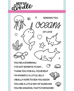 Heffy Doodle Oceans of Love Clear Stamps (HFD0042) (OUTLET)