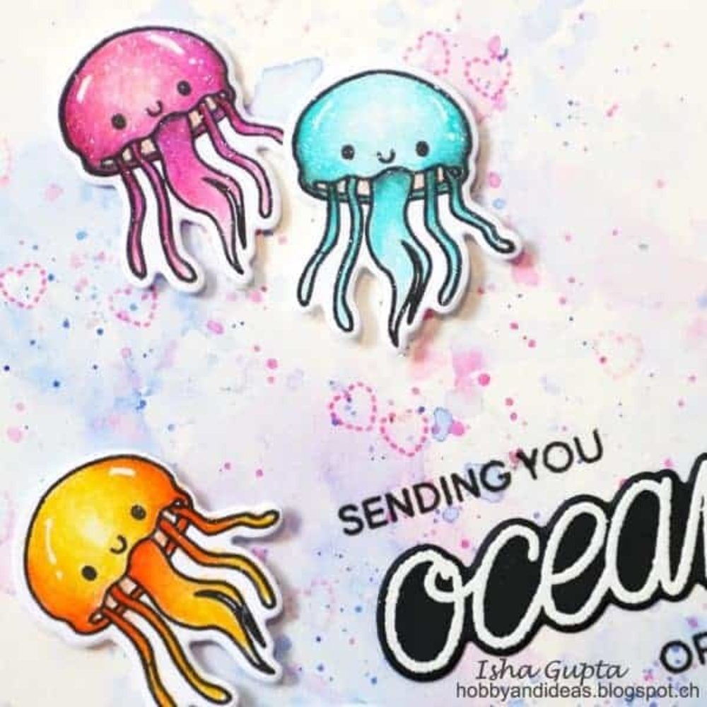 Heffy Doodle Oceans of Love Clear Stamps (HFD0042) (OUTLET)