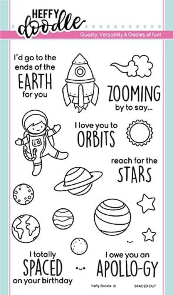 Heffy Doodle Spaced Out Clear Stamps (HFD0176) (OUTLET) Heffy Doodle Spaced Out Clear Stamps (HFD0176) (OUTLET)