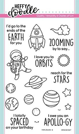 Heffy Doodle Spaced Out Clear Stamps (HFD0176) (OUTLET) Heffy Doodle Spaced Out Clear Stamps (HFD0176) (OUTLET)