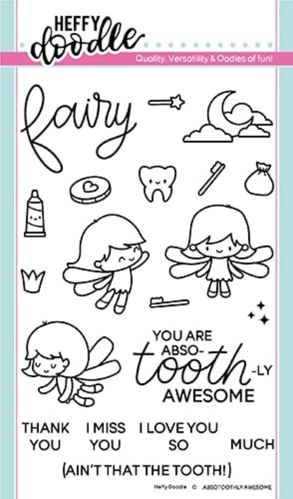 Heffy Doodle Absotoothly Awesome Clear Stamps (HFD0146) (OUTLET) Heffy Doodle Absotoothly Awesome Clear Stamps (HFD0146) (OUTLET)