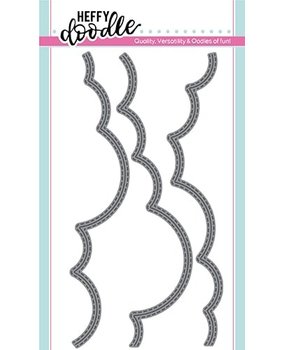 Heffy Doodle Silver Linings Cloud Border Dies (HFD0153) (OUTLET)