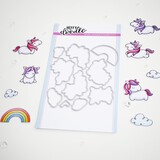 Heffy Doodle Fluffy Puffy Unicorns Dies (HFD0287) (OUTLET)