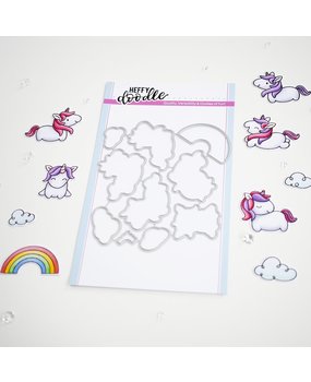 Heffy Doodle Fluffy Puffy Unicorns Dies (HFD0287) (OUTLET)