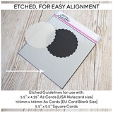 Heffy Doodle Scalloped Circle Masquerade Stencil (HFD0261) (OUTLET)