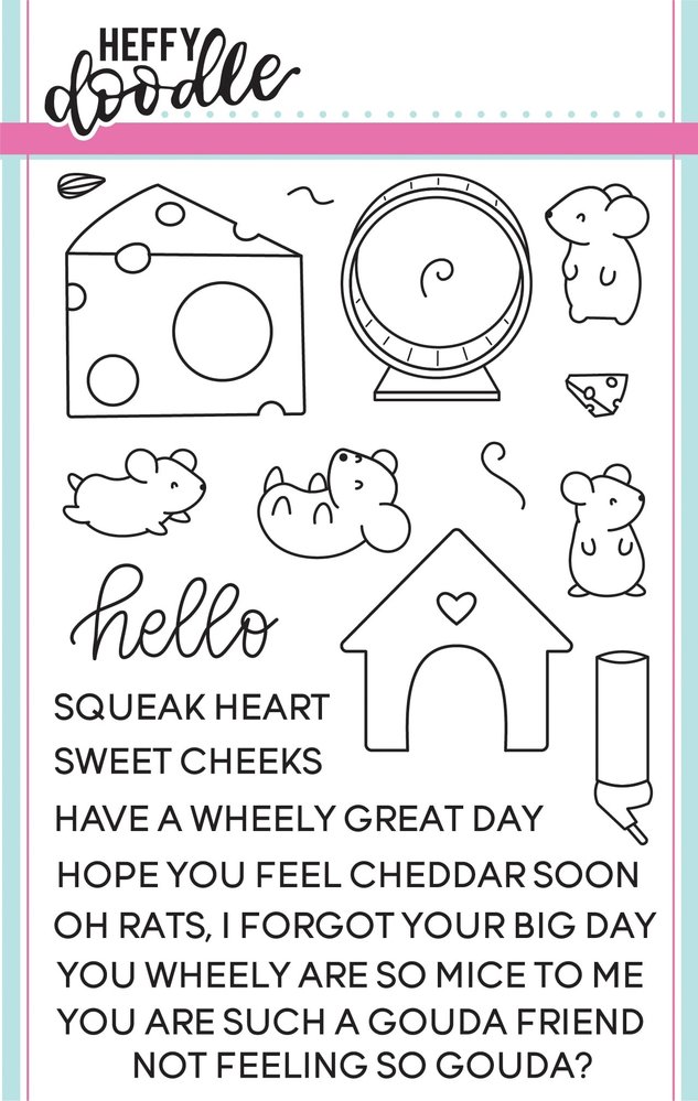 Heffy Doodle Hello Squeakheart Clear Stamps (HFD0033) (OUTLET) Heffy Doodle Hello Squeakheart Clear Stamps (HFD0033) (OUTLET)