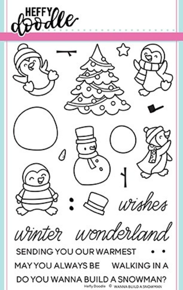 Heffy Doodle Wanna Build A Snowman Clear Stamps (HFD0087) (OUTLET) Heffy Doodle Wanna Build A Snowman Clear Stamps (HFD0087) (OUTLET)