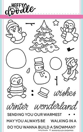 Heffy Doodle Wanna Build A Snowman Clear Stamps (HFD0087) (OUTLET) Heffy Doodle Wanna Build A Snowman Clear Stamps (HFD0087) (OUTLET)