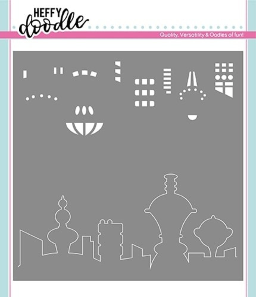 Heffy Doodle Futuristic Skyline Stencil (HFD0173) (OUTLET) Heffy Doodle Futuristic Skyline Stencil (HFD0173) (OUTLET)