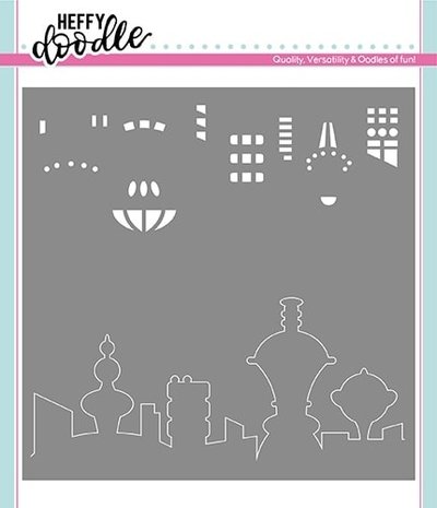 Heffy Doodle Futuristic Skyline Stencil (HFD0173) (OUTLET) Heffy Doodle Futuristic Skyline Stencil (HFD0173) (OUTLET)