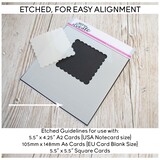 Heffy Doodle Scalloped Square Masquerade Stencil (HFD0263) (OUTLET)