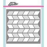 Heffy Doodle Slants VS Rhombies Stencil (HFD0097) (OUTLET)