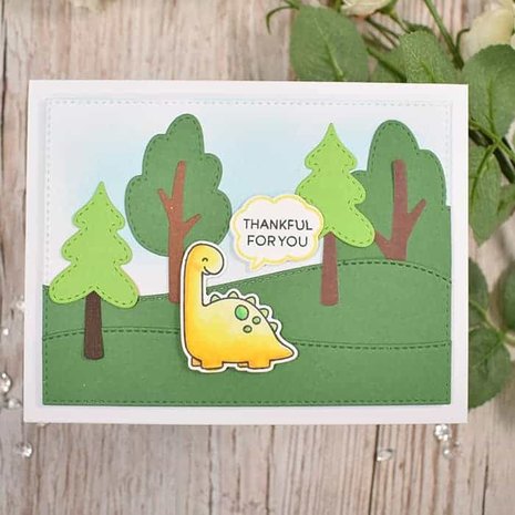 Heffy Doodle Stitched Slopey Joes Border Dies (HFD0090) (OUTLET)