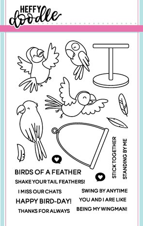 Heffy Doodle Wingman Clear Stamps (HFD0055) (OUTLET)