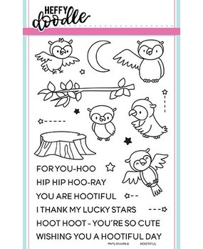 Heffy Doodle Hootiful Clear Stamps (HFD0077) (OUTLET)