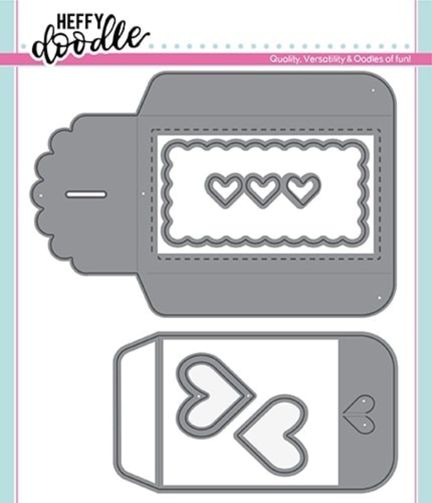 Heffy Doodle Heart Gift Card Pocket Dies (HFD0155) (OUTLET)