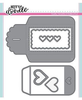 Heffy Doodle Heart Gift Card Pocket Dies (HFD0155) (OUTLET)