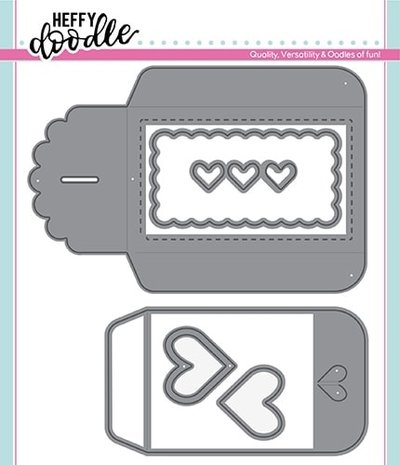 Heffy Doodle Heart Gift Card Pocket Dies (HFD0155) (OUTLET)