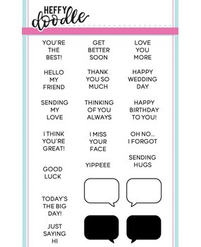 Heffy Doodle Whatcha Sayin' Clear Stamps (HFD0037) (OUTLET)