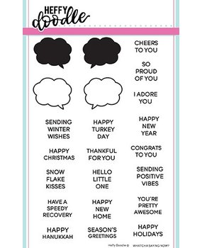 Heffy Doodle Whatcha Saying Now Clear Stamps (HFD0092) (OUTLET)