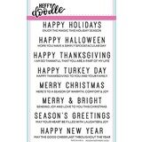 Heffy Doodle Holiday Sentiment Duos Clear Stamps (HFD0091) (OUTLET)