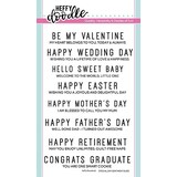 Heffy Doodle Special Day Sentiment Duos Clear Stamps (HFD0138) (OUTLET)