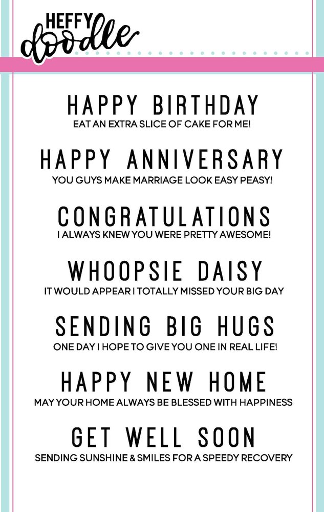 Heffy Doodle Everyday Sentiment Duos Clear Stamps (HFD0062) (OUTLET) Heffy Doodle Everyday Sentiment Duos Clear Stamps (HFD0062) (OUTLET)