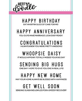 Heffy Doodle Everyday Sentiment Duos Clear Stamps (HFD0062) (OUTLET) Heffy Doodle Everyday Sentiment Duos Clear Stamps (HFD0062) (OUTLET)