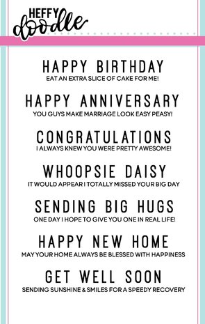 Heffy Doodle Everyday Sentiment Duos Clear Stamps (HFD0062) (OUTLET) Heffy Doodle Everyday Sentiment Duos Clear Stamps (HFD0062) (OUTLET)