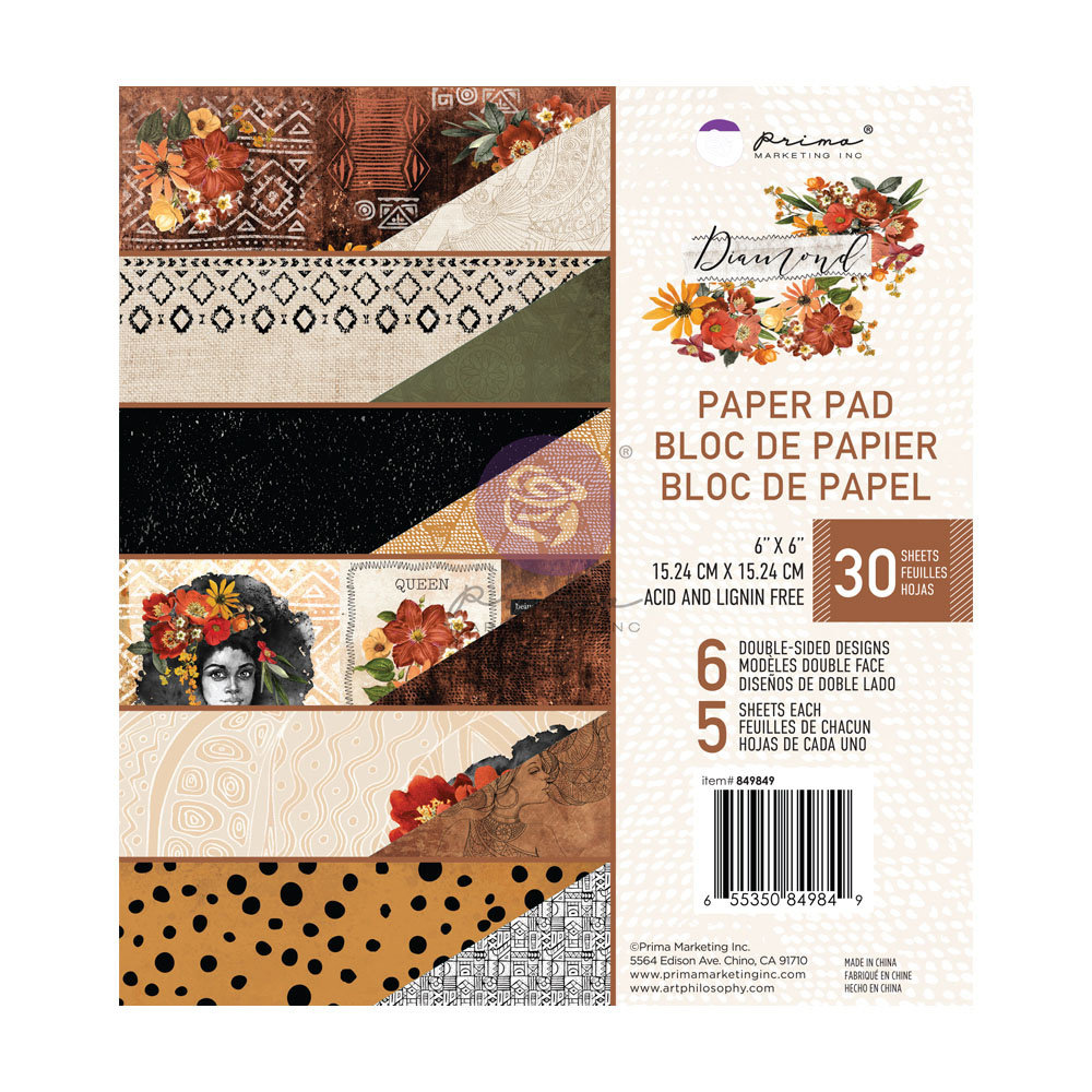 Prima Marketing Diamond 6x6 Inch Paper Pad (849849) (DISCONTINUED) Prima Marketing Diamond 6x6 Inch Paper Pad (849849) (DISCONTINUED)