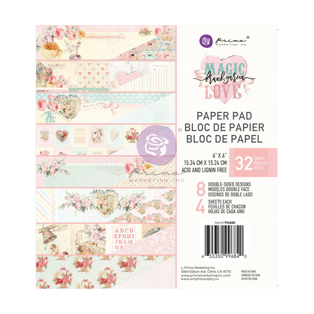 Prima Marketing Magic Love 6x6 Inch Paper Pad (996840) (DISCONTINUED) Prima Marketing Magic Love 6x6 Inch Paper Pad (996840) (DISCONTINUED)