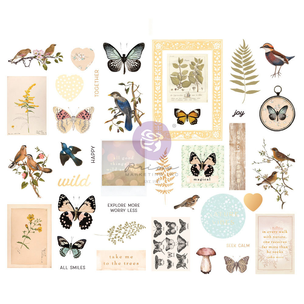 Prima Marketing Nature Lover Chipboard Stickers (648053) (DISCONTINUED)
