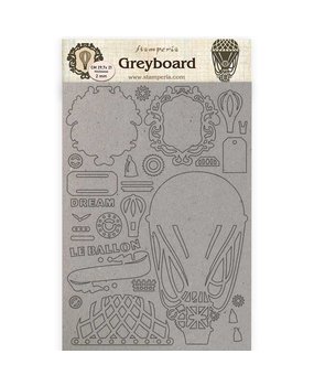 Stamperia Greyboard A4 Voyages Fantastiques Air Baloon (KLSPDA427) (DISCONTINUED)