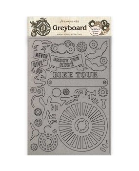 Stamperia Greyboard A4 Voyages Fantastiques Bicycle (KLSPDA428) (DISCONTINUED)