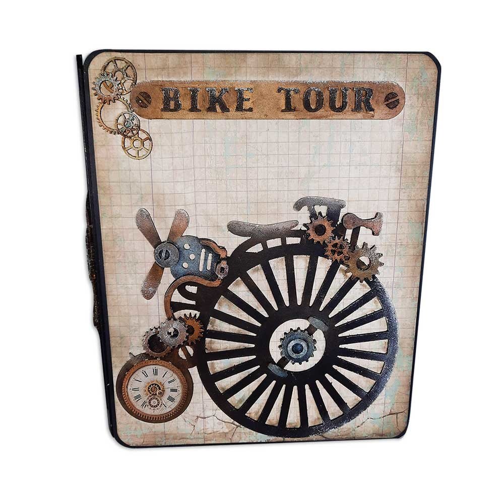 Stamperia Greyboard A4 Voyages Fantastiques Bicycle (KLSPDA428) (DISCONTINUED)