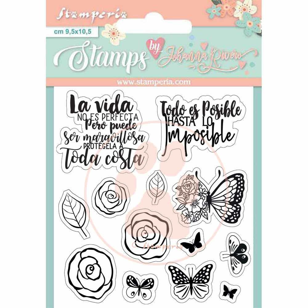 Stamperia Circle of Love Roses and Butterfly Clear Stamps (WTKJR34) (DISCONTINUED) Stamperia Circle of Love Roses and Butterfly Clear Stamps (WTKJR34) (DISCONTINUED)