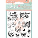 Stamperia Circle of Love Roses and Butterfly Clear Stamps (WTKJR34) (DISCONTINUED)