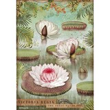 Stamperia Rice Paper A4 Amazonia Water Lily (6 pcs) (DFSA4529) (DISCONTINUED)