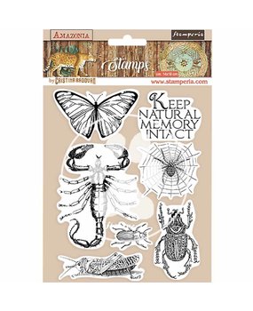 Stamperia Natural Rubber Stamp Amazonia Butterfly (WTKCC193) (DISCONTINUED)