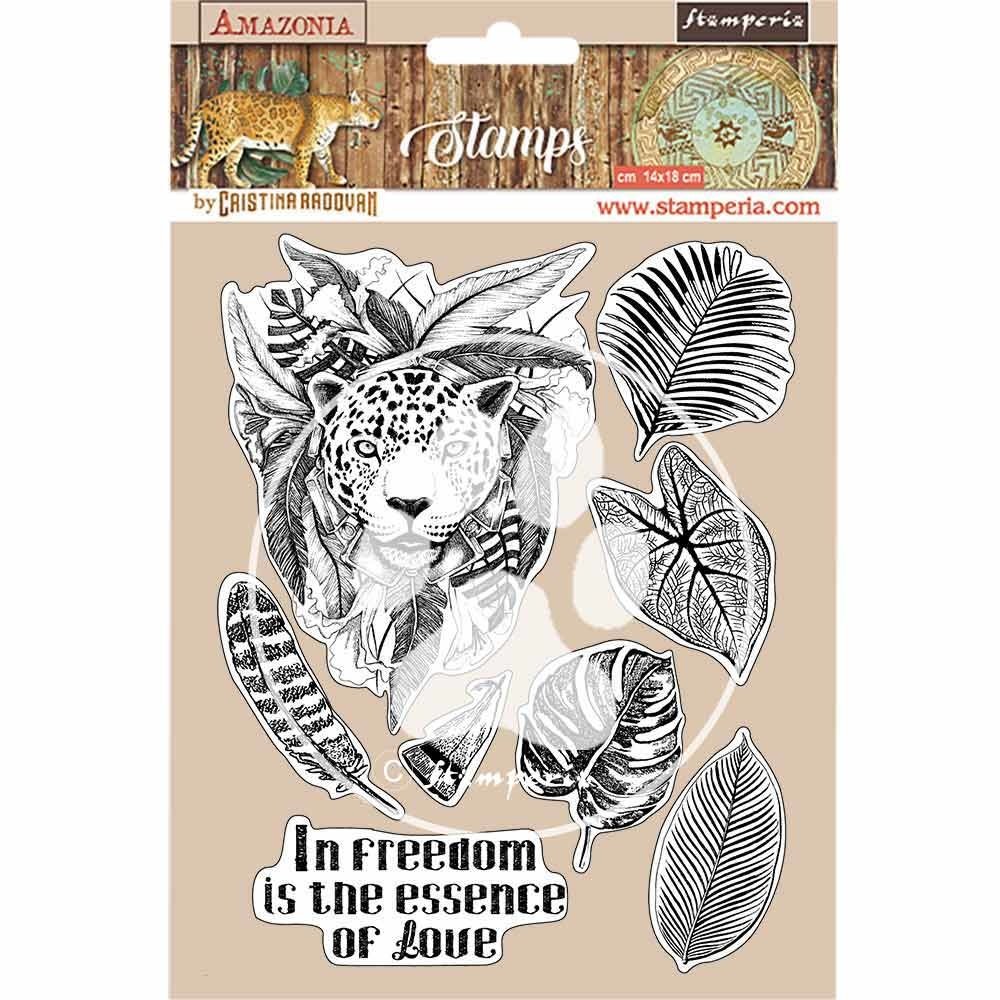 Stamperia Natural Rubber Stamp Amazonia Jaguar (WTKCC192) (DISCONTINUED) Stamperia Natural Rubber Stamp Amazonia Jaguar (WTKCC192) (DISCONTINUED)