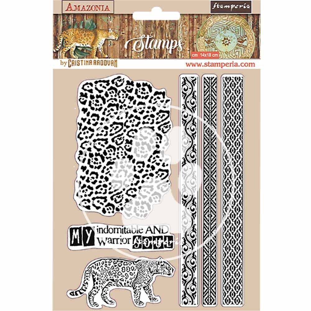 Stamperia Natural Rubber Stamp Amazonia Tribals (WTKCC191) (DISCONTINUED)