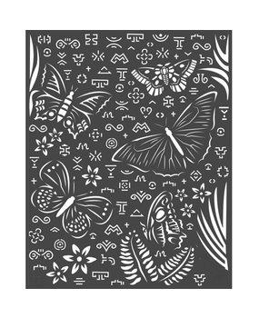 Stamperia Thick Stencil 20x25cm Amazonia Butterflies (KSTD064) (DISCONTINUED)
