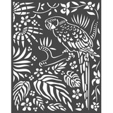 Stamperia Thick Stencil 20x25cm Amazonia Parrot (KSTD067) (DISCONTINUED)