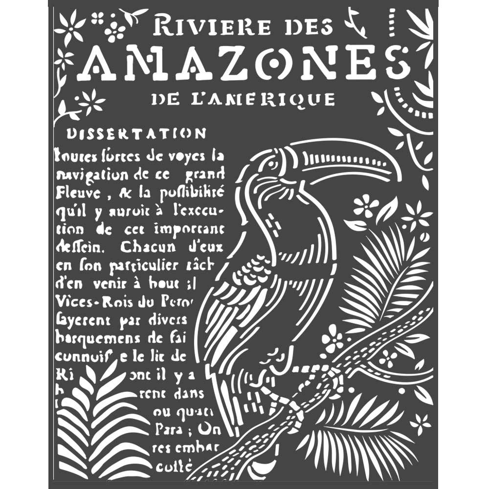 Stamperia Thick Stencil 20x25cm Amazonia Toucan (KSTD065) (DISCONTINUED)