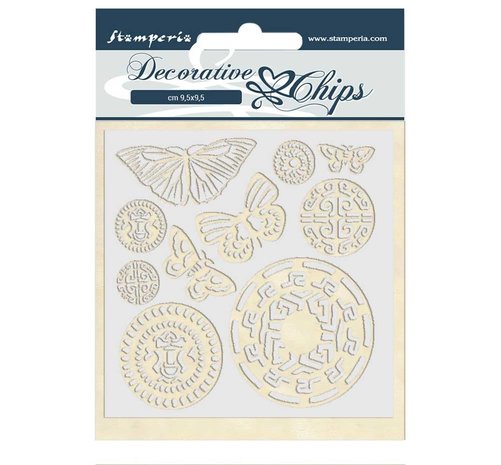 Stamperia Decorative Chips Amazonia Butterfly Tribal (SCB42) (DISCONTINUED)