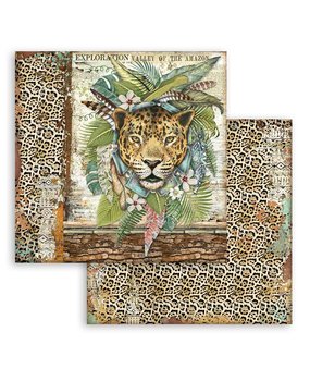 Stamperia Amazonia Jaguar 12x12 Inch Paper Sheets (10pcs) (SBB763) (DISCONTINUED)