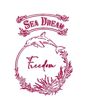 Stamperia Stencil A4 Romantic Sea Dream Freedom (KSG462) (DISCONTINUED) Stamperia Stencil A4 Romantic Sea Dream Freedom (KSG462) (DISCONTINUED)