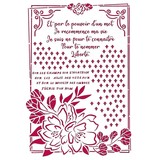 Stamperia Stencil A4 Romantic Journal Flower with Frame (KSG457) (DISCONTINUED)